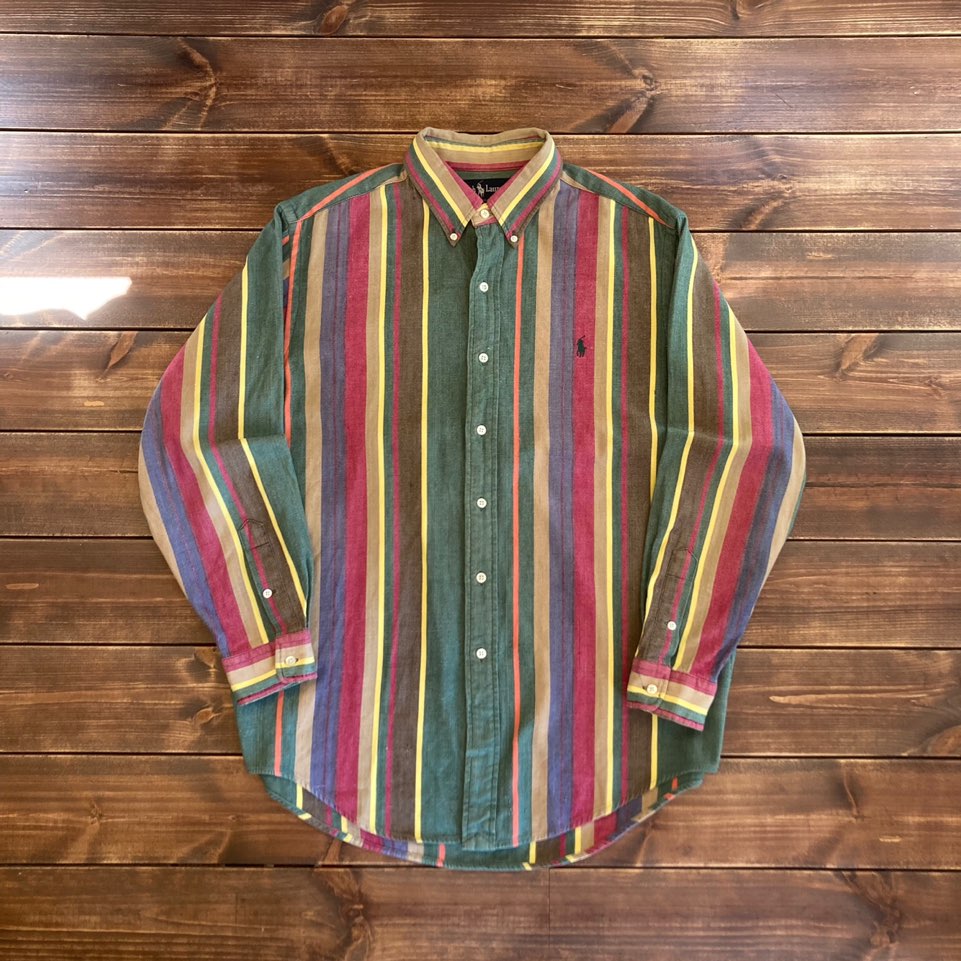 1990&#039;s Polo ralph lauren stripe shirt 100 (loose 100)