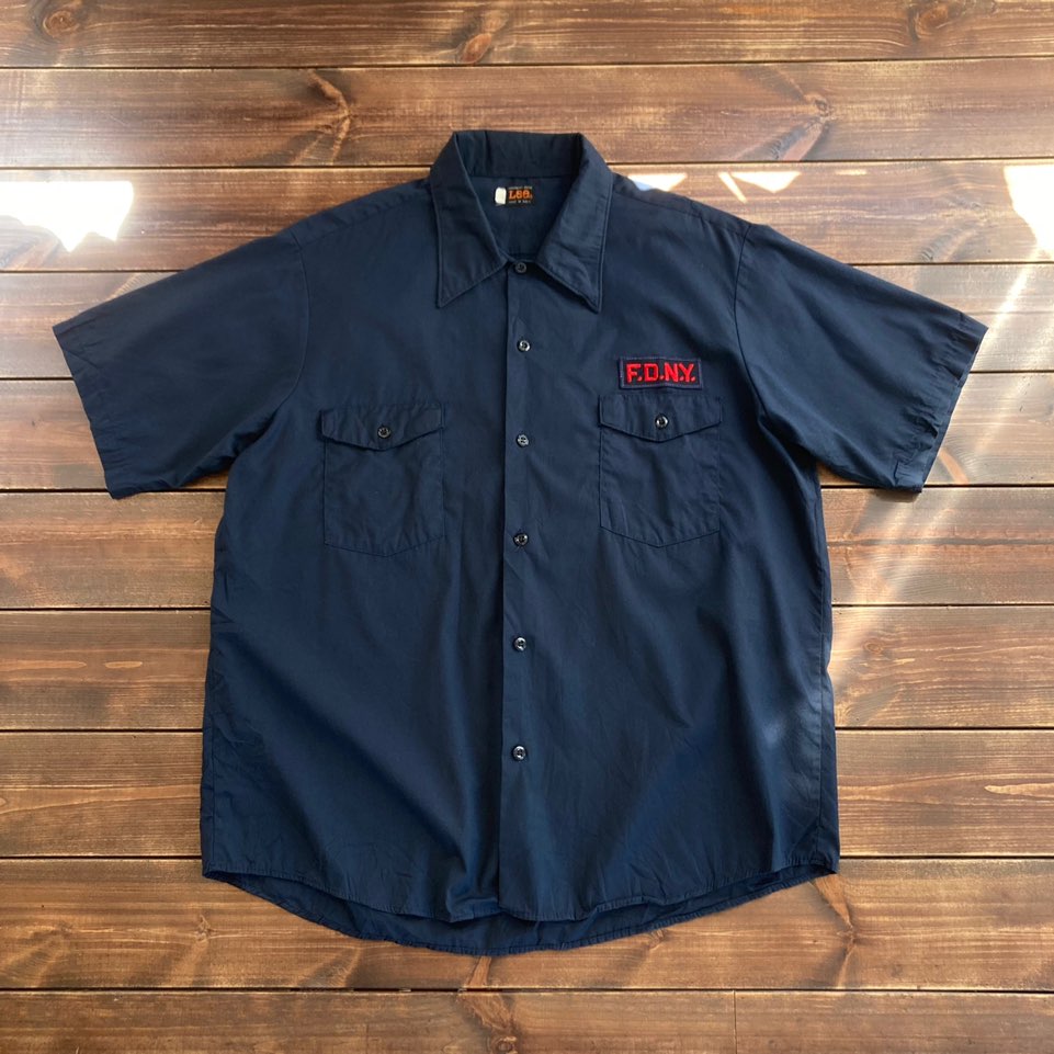1970&#039;s made in usa Lee F.D.N.Y work shirt (loose 105)