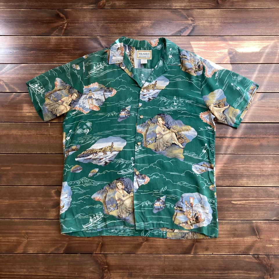 made in hawaii Kalaheo hawaiian shirt L (105)